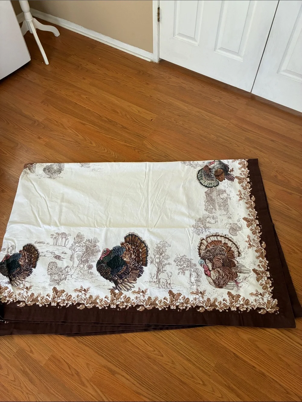Williams Sonoma Plymouth Turkey Tablecloth 70